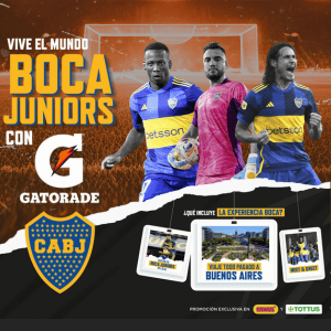 Promoción Sorteo Gatorade Vive el Mundo Boca Juniors