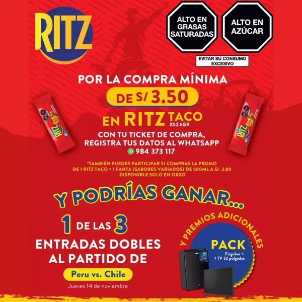 Promoción Sorteo Ritz en OXXO