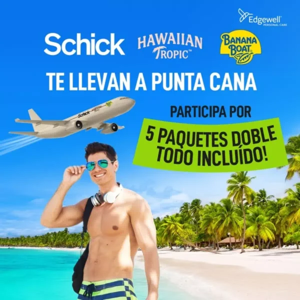 Promoción Sorteo Schick, Hawaiian Tropic y Banana Boat te Llevan a Punta Cana