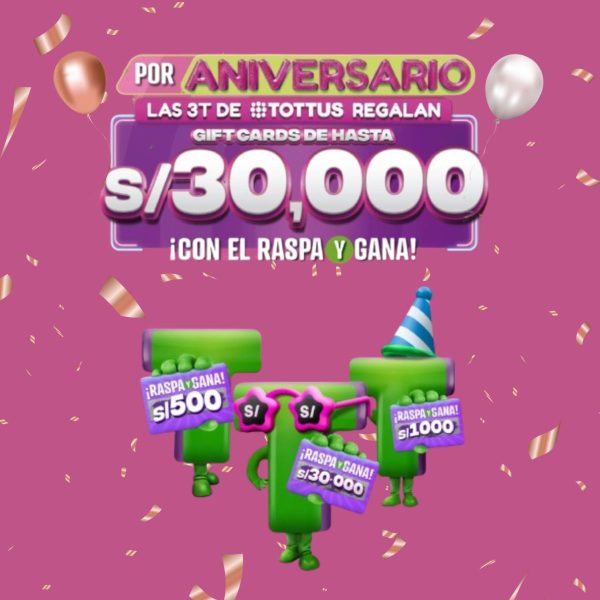 Promoción Sorteo Aniversario Tottus