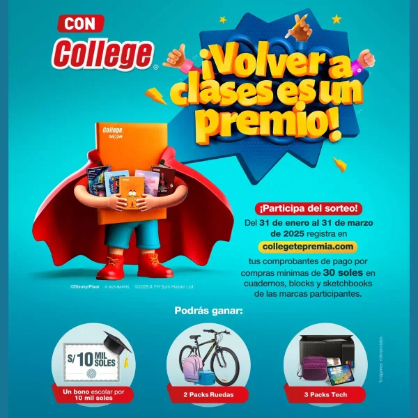 Promoción Cuaderno College “Volver a Clases es un Premio”