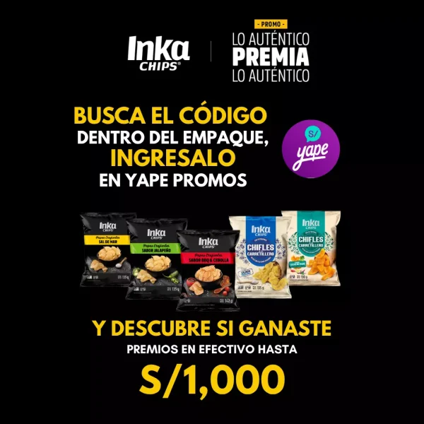 Promoción Sorteo Inka Chips 2026 - Promo Inka Chips