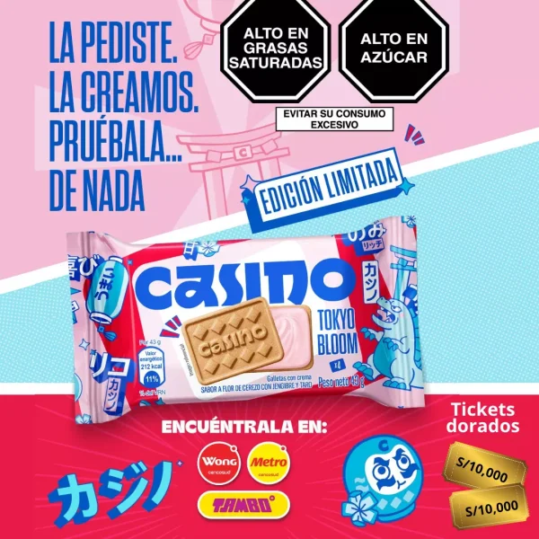 Promoción Sorteo galleta Casino Tokyo Bloom Golden Ticket 2025
