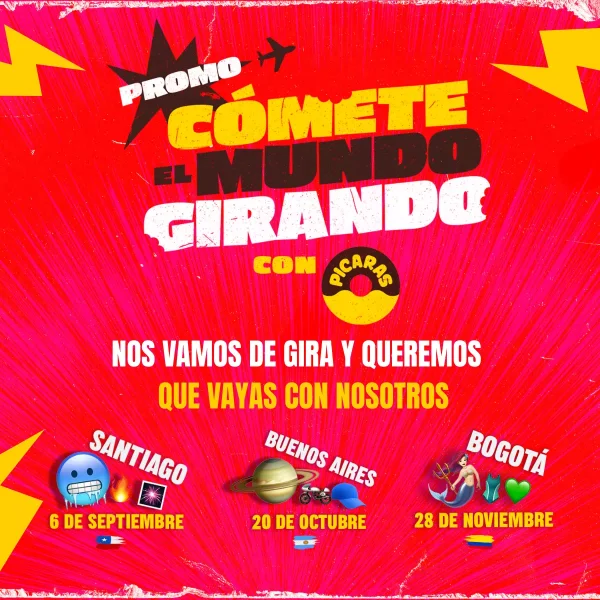 Promoción Sorteo Pícaras 2025 Cómete el Mundo Girando con Pícaras